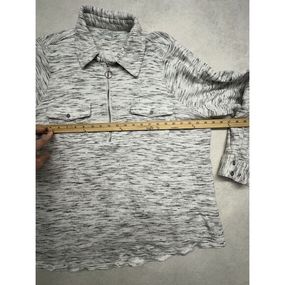 Soft‎ Surroundings Womens 2X Heathered Gray Half Zip Pullover Top - Picture 5 of 7